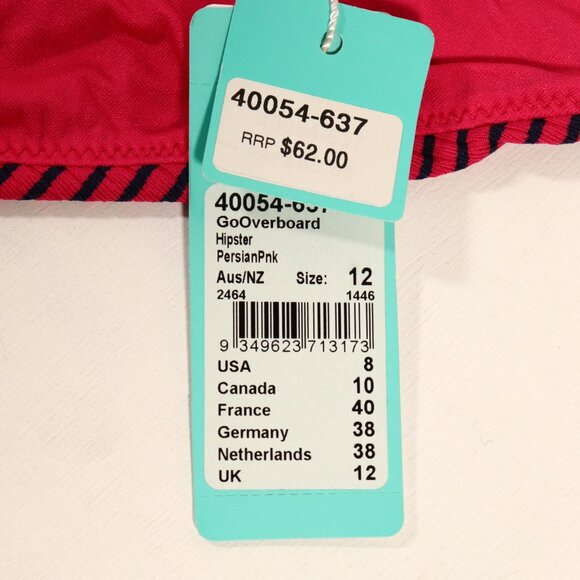 NWT Seafolly X Revolve Go Overboard Hipster in Persian Pink Size 8 - Picture 6 of 12